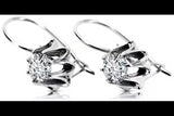 Silver 925 Vintage earrings setting vec092s Russian Soviet style vec092s-st