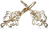 Vintage rose pink 14k 585 gold Vintage leaf earrings ven224