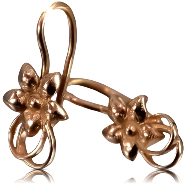 Vintage rose gold earrings ven267