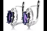 Vintage 925 Silver alexandrite earrings vec141s Russian Soviet style vec141s-ax