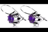 Vintage 925 Silver alexandrite earrings vec092s Russian Soviet style vec092s-ax