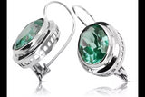 Vintage 925 Silver Emerald earrings vec114s vec114s-em
