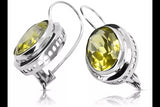 Vintage 925 Silver Peridot earrings vec114s vec114s-yp