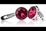 Vintage 925 Silver Ruby earrings vec107s vec107s-rb