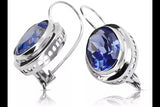 Vintage 925 Silver Sapphire earrings vec114s vec114s-sp