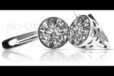 Vintage 925 Silver Setting earrings vec107s vec107s-st