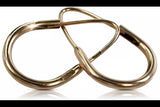 Vintage rose pink 14k 585 gold Hoops earrings ven021