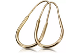 Vintage rose pink 14k 585 gold Vintage Hoops earrings ven103