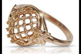 Vintage rose pink 14k 585 gold Vintage ring vrn005