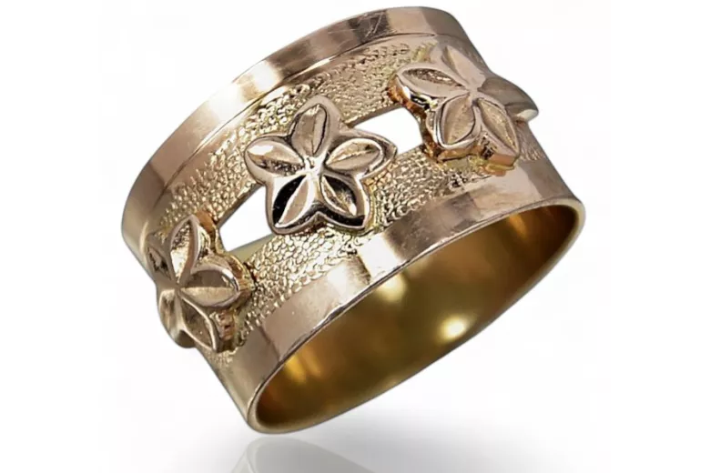 Vintage rose pink 14k 585 gold Vintage ring vrn025
