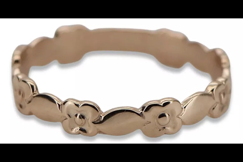 Vintage rose pink 14k 585 gold Vintage ring vrn186