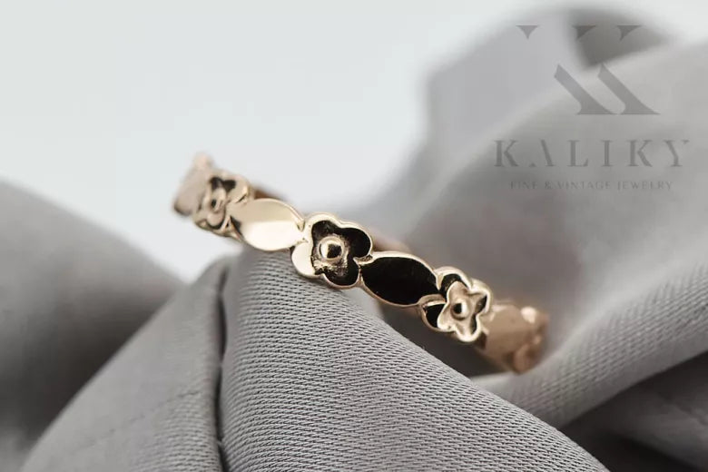 Vintage rose pink 14k 585 gold Vintage ring vrn186