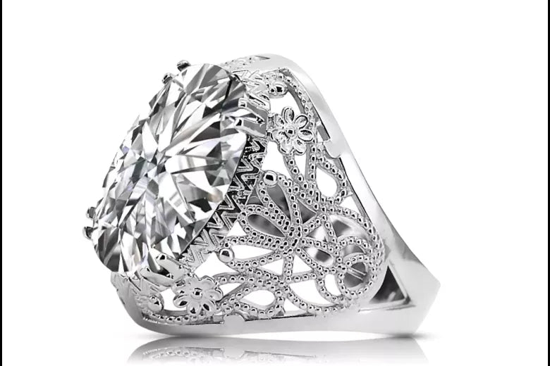 Vintage rose pink 14k gold 585 ring Setting vrc074