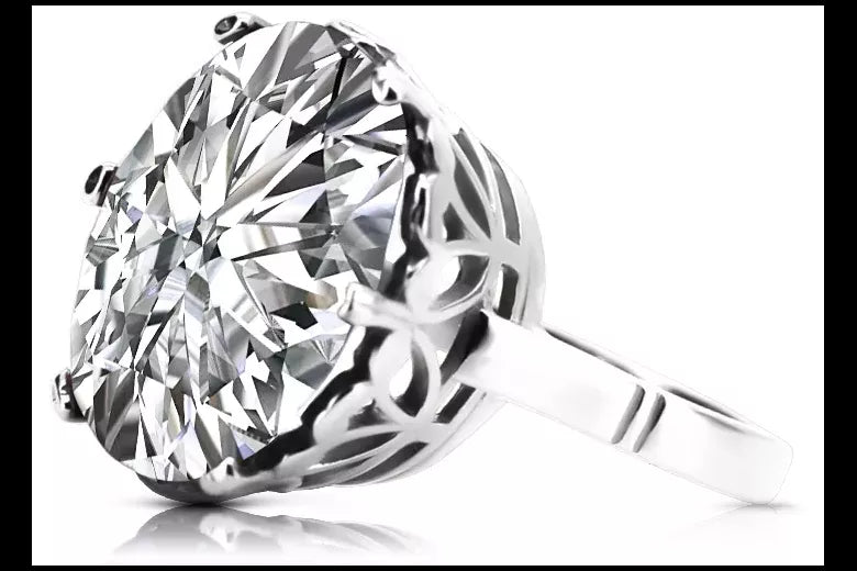 Vintage silver 925 ring Setting vrc130s Russian Soviet style