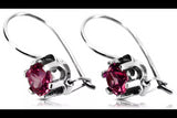Vintage silver 925 Ruby earrings vec019s Russian Soviet style vec019s-rb