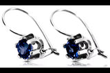 Vintage silver 925 Sapphire earrings vec019s Russian Soviet style vec019s-sp