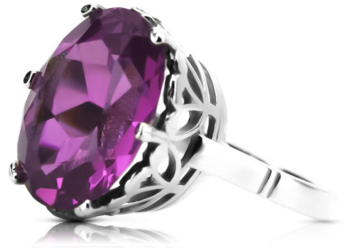 Silver 925 Amethist ring vrc130s Vintage