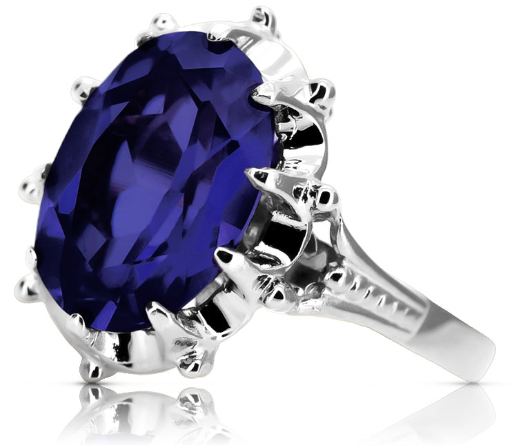 Silver 925 Sapphire ring vrc079s Vintage