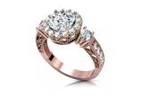 Zircon Original Vintage 14K Rose Gold Ring Vintage Jewlery crc003r crc003r-zi